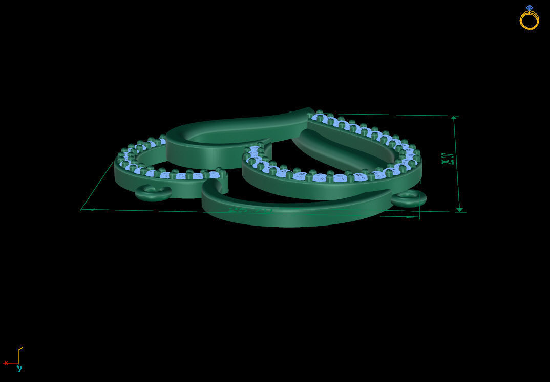 heart pendant 3D print model_3