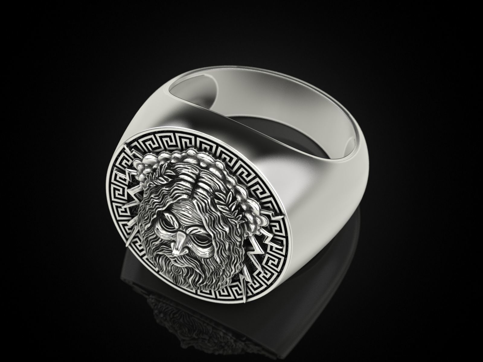 Ring of Zeus god of thunder 3D print model_8