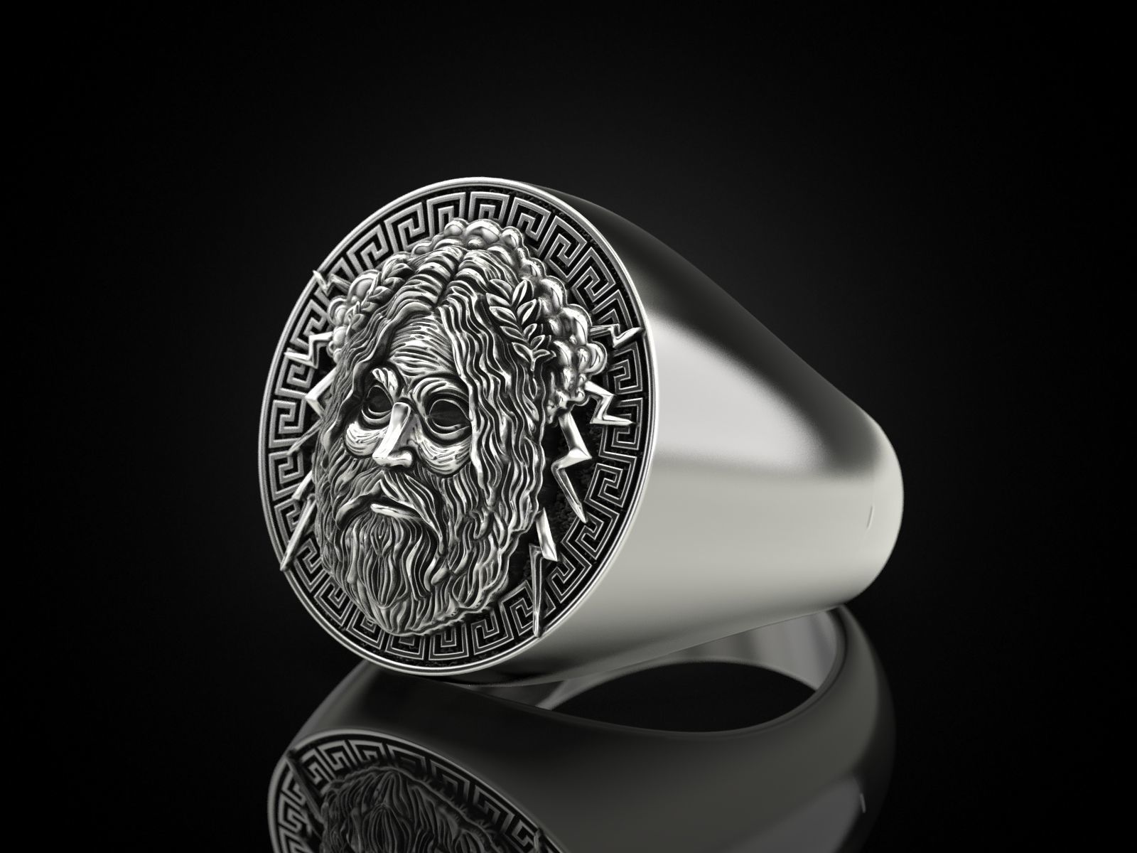 Ring of Zeus god of thunder 3D print model_5
