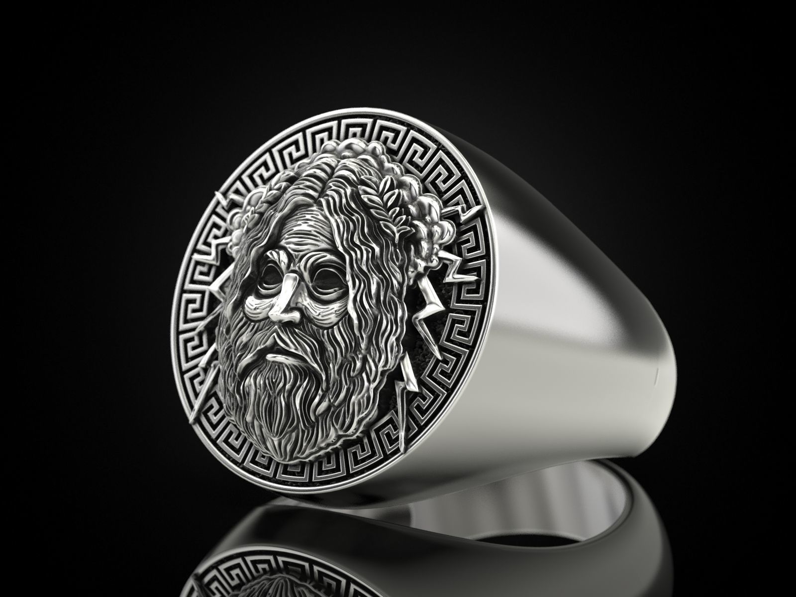 Ring of Zeus god of thunder 3D print model_4