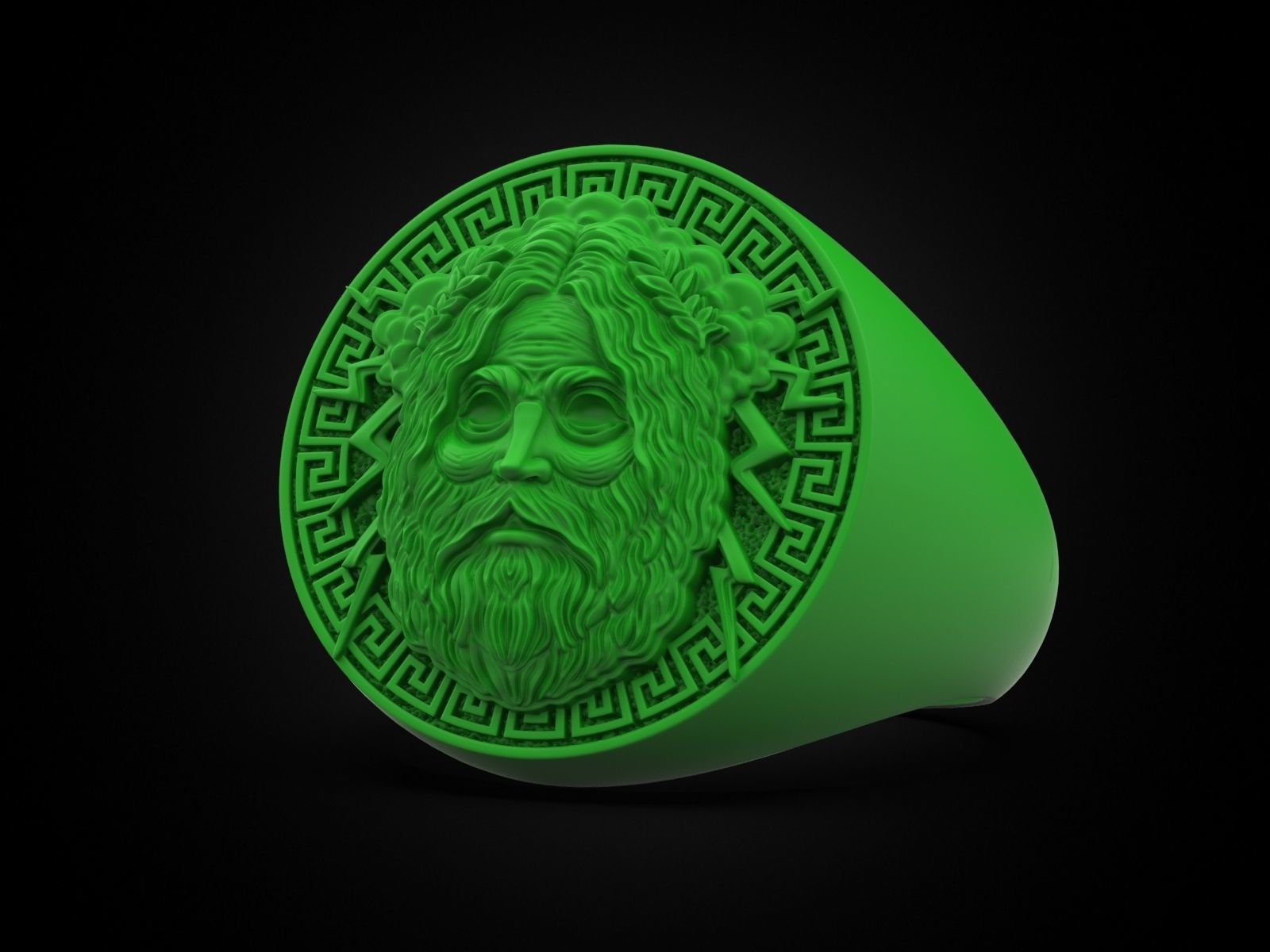 Ring of Zeus god of thunder 3D print model_12