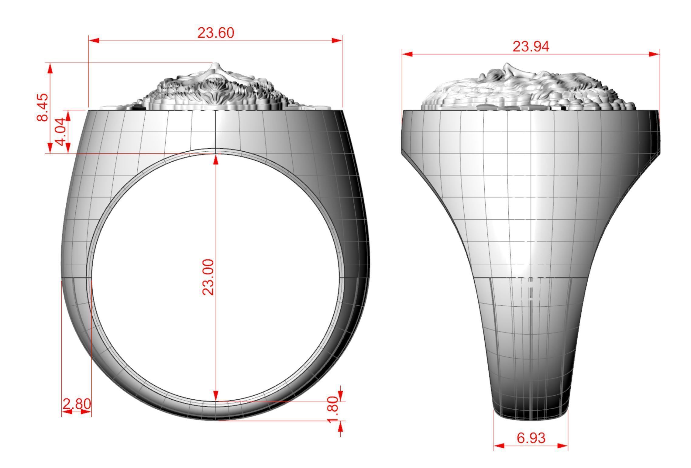 Ring of Zeus god of thunder 3D print model_14