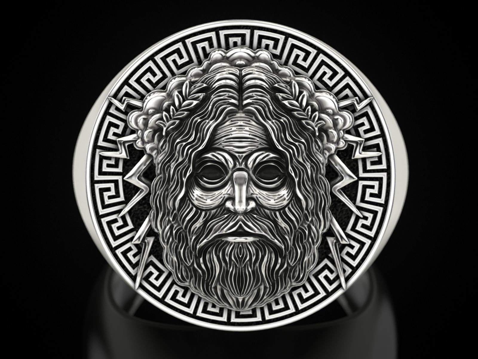 Ring of Zeus god of thunder 3D print model_2