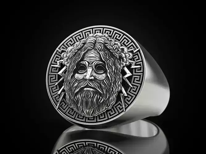 Ring of Zeus god of thunder 3D print model