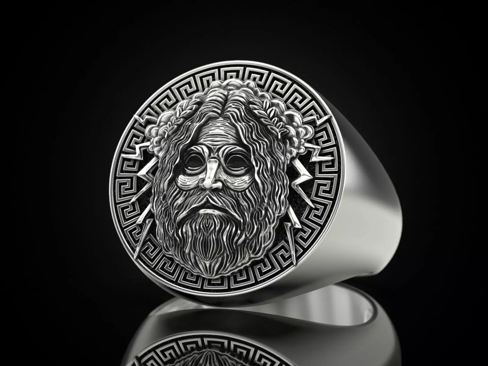 Ring of Zeus god of thunder 3D print model_0
