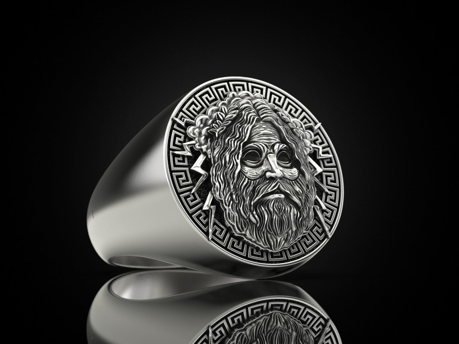 Ring of Zeus god of thunder 3D print model_10
