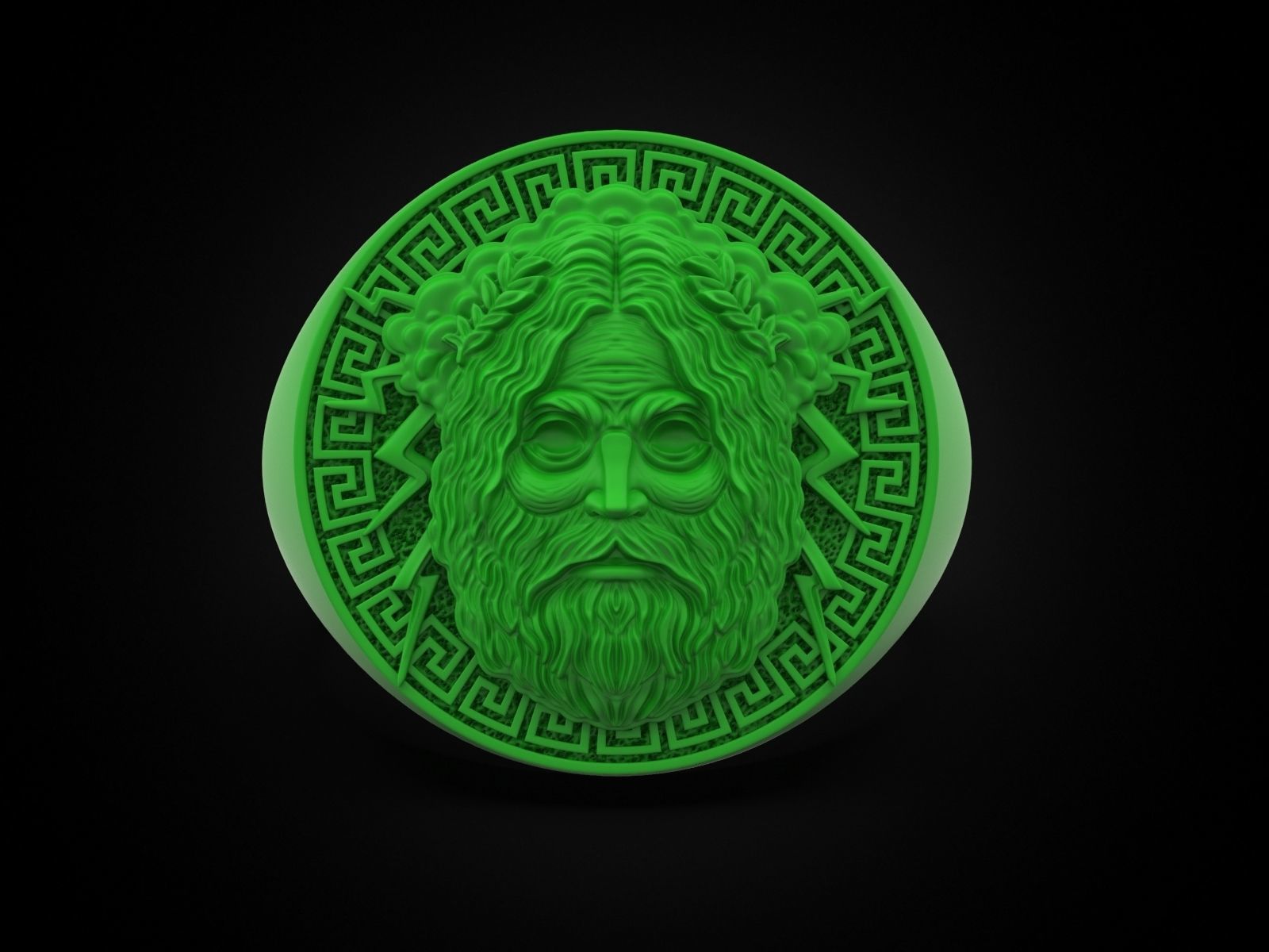 Ring of Zeus god of thunder 3D print model_13