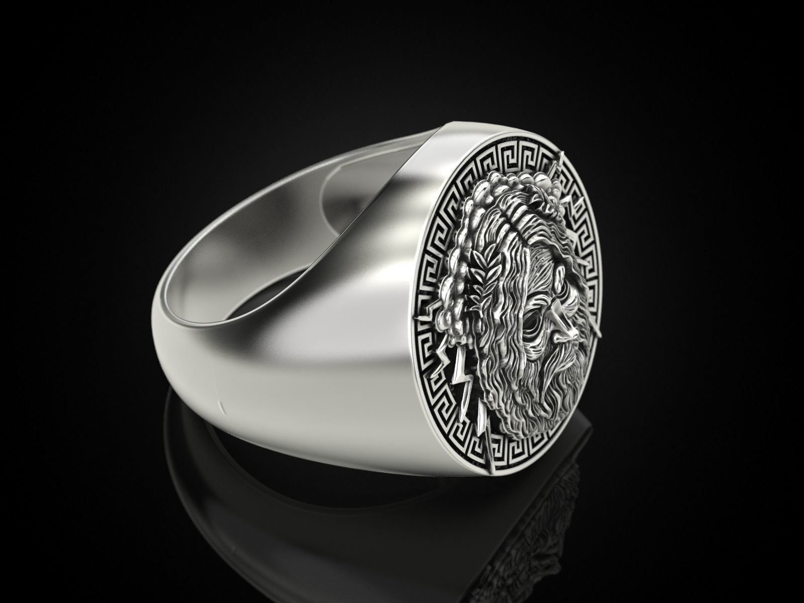 Ring of Zeus god of thunder 3D print model_9