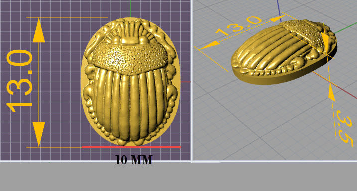 Scarab  pendant 3D print model_1