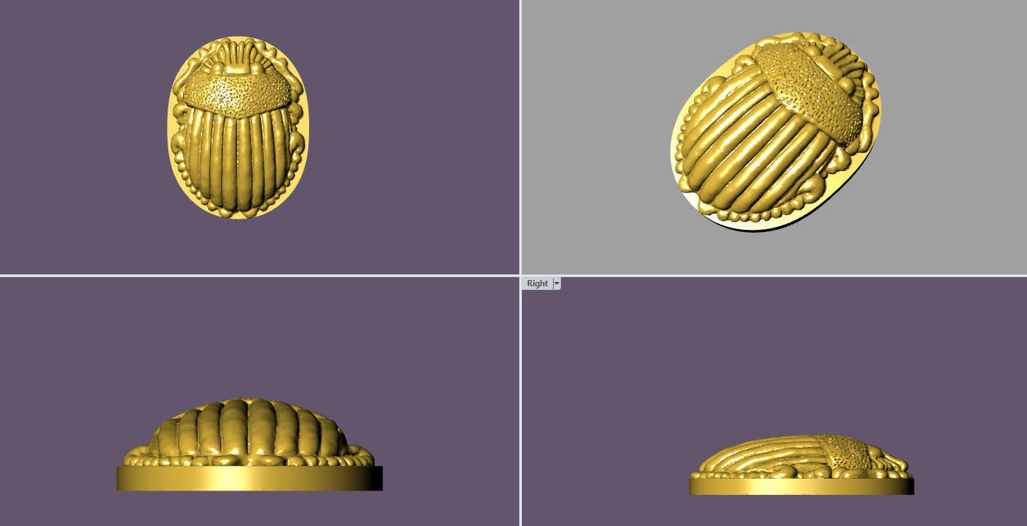 Scarab  pendant 3D print model_5