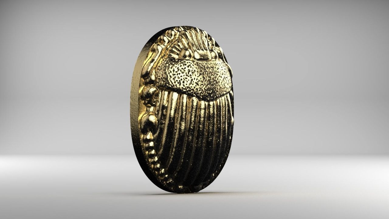 Scarab  pendant 3D print model_2