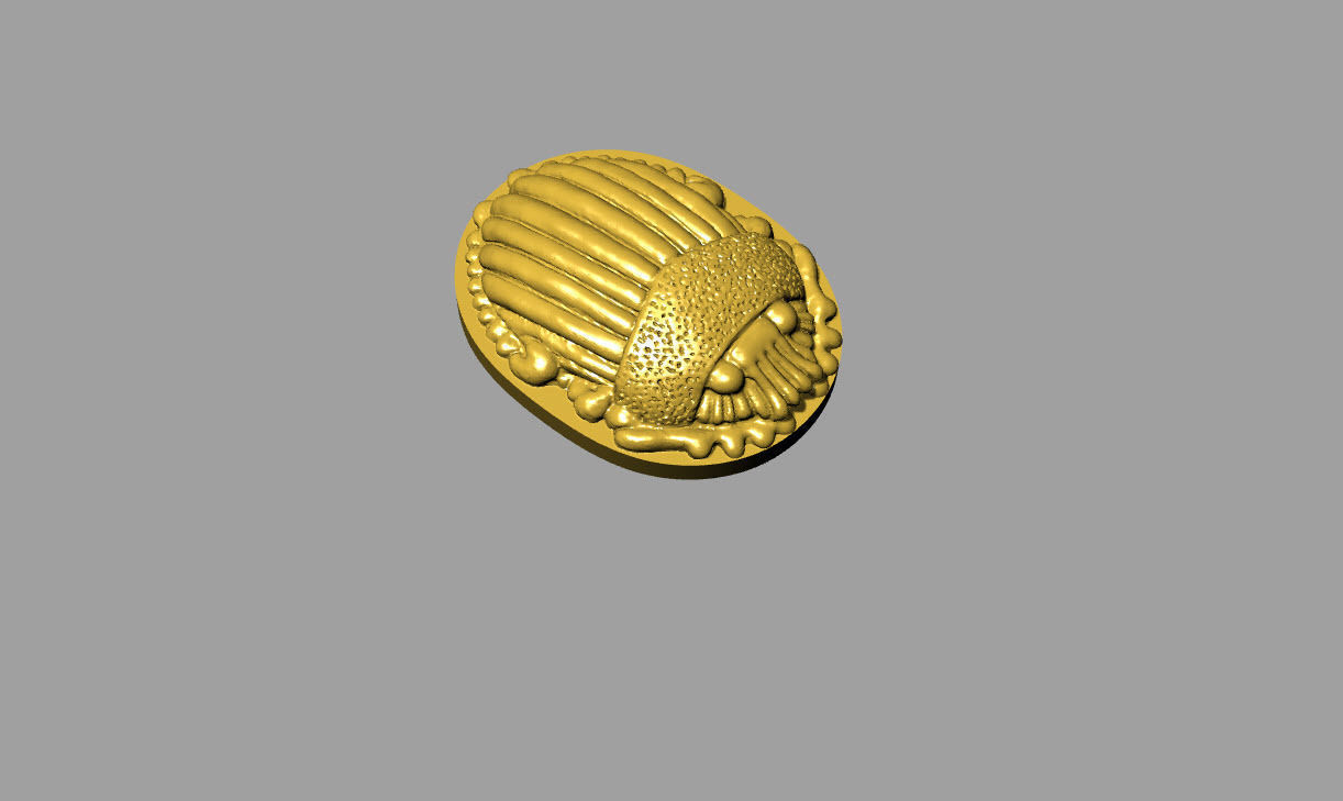 Scarab  pendant 3D print model_4