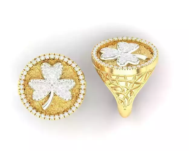 Iris Flower Diamond Ring 