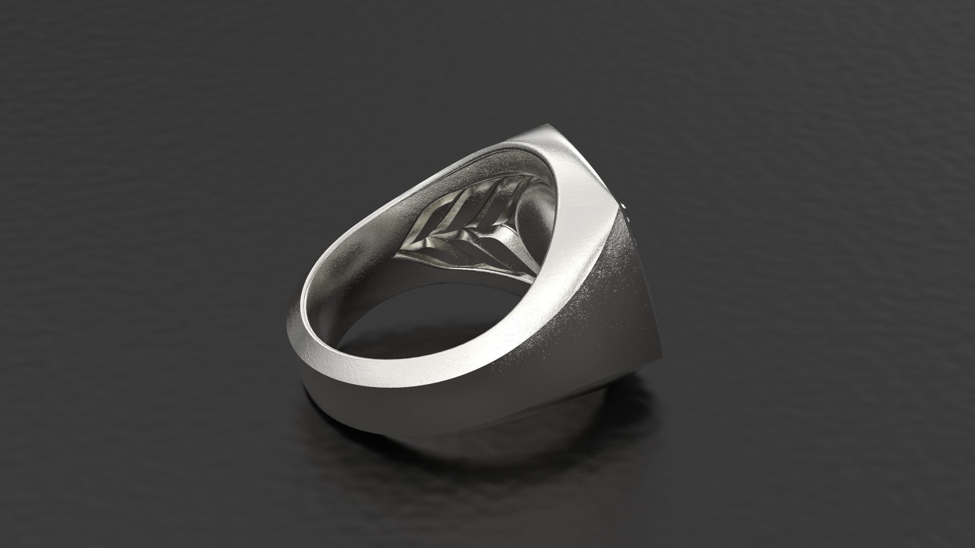 Horse Signet Ring 3D print model_7