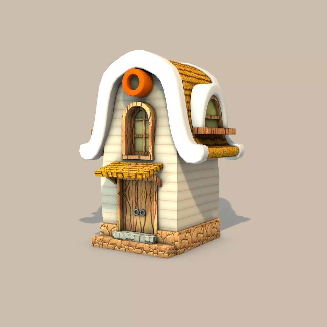 Cartoon Fantasy House 2 Low-poly 3D model_0