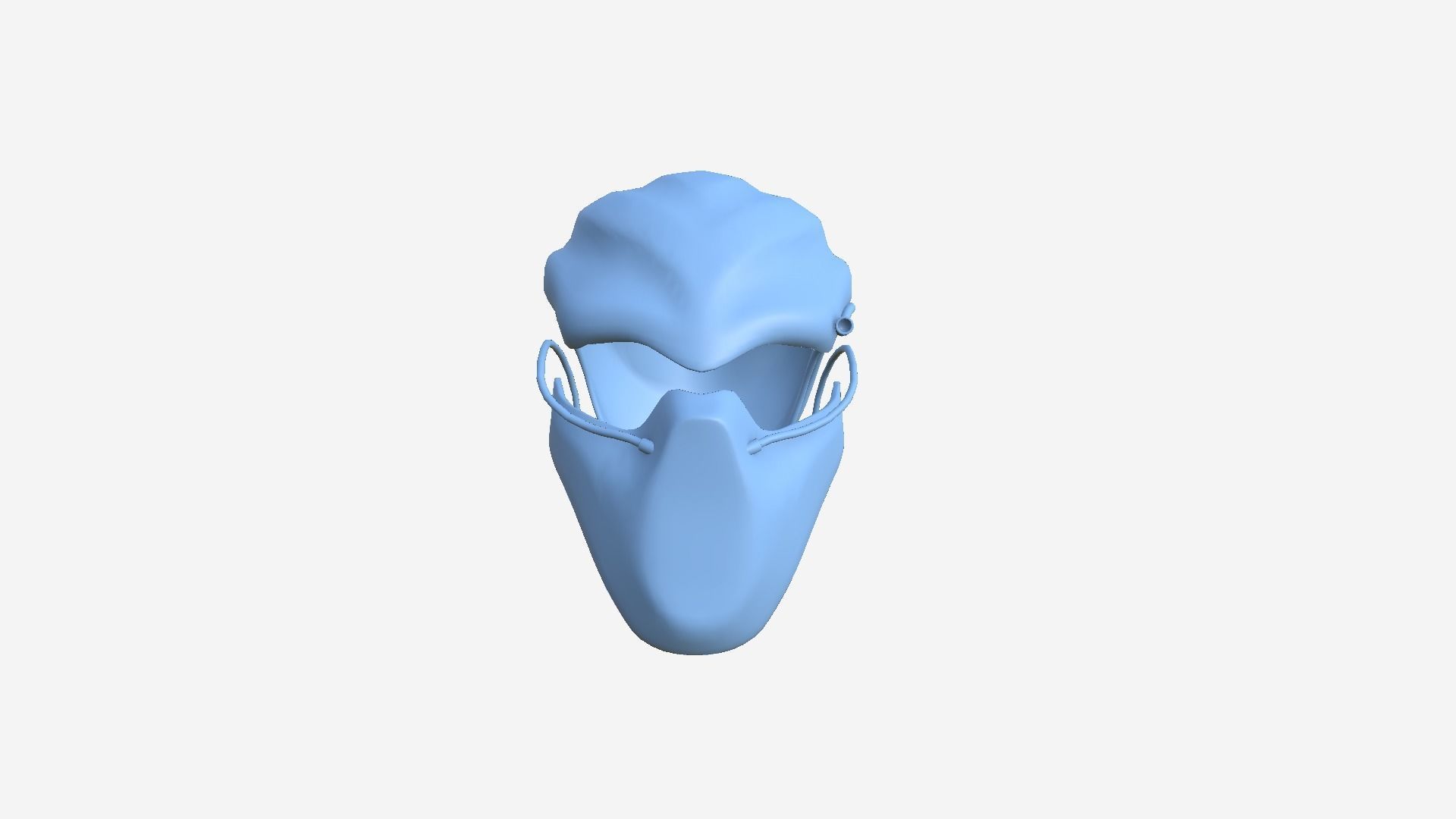 SciFi Ninja Mask A01 Latex Black - Character Design Fashion Low-poly 3D model_8