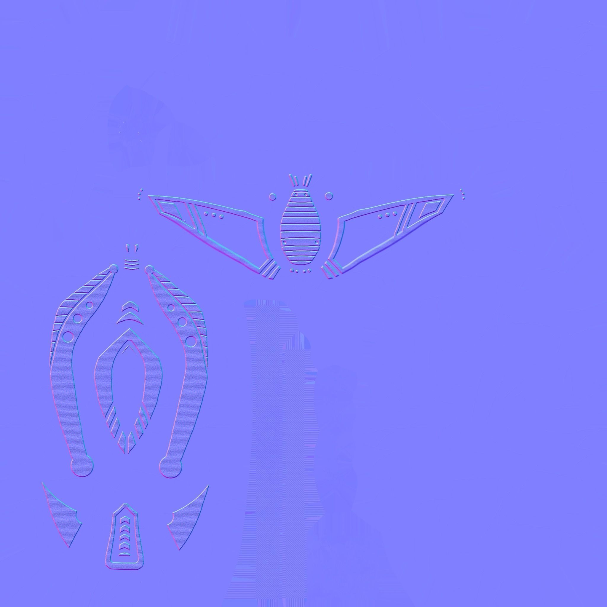 SciFi Ninja Mask A01 Latex Black - Character Design Fashion Low-poly 3D model_23