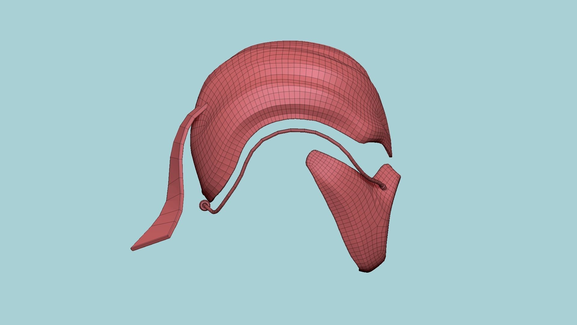 SciFi Ninja Mask A01 Latex Black - Character Design Fashion Low-poly 3D model_15