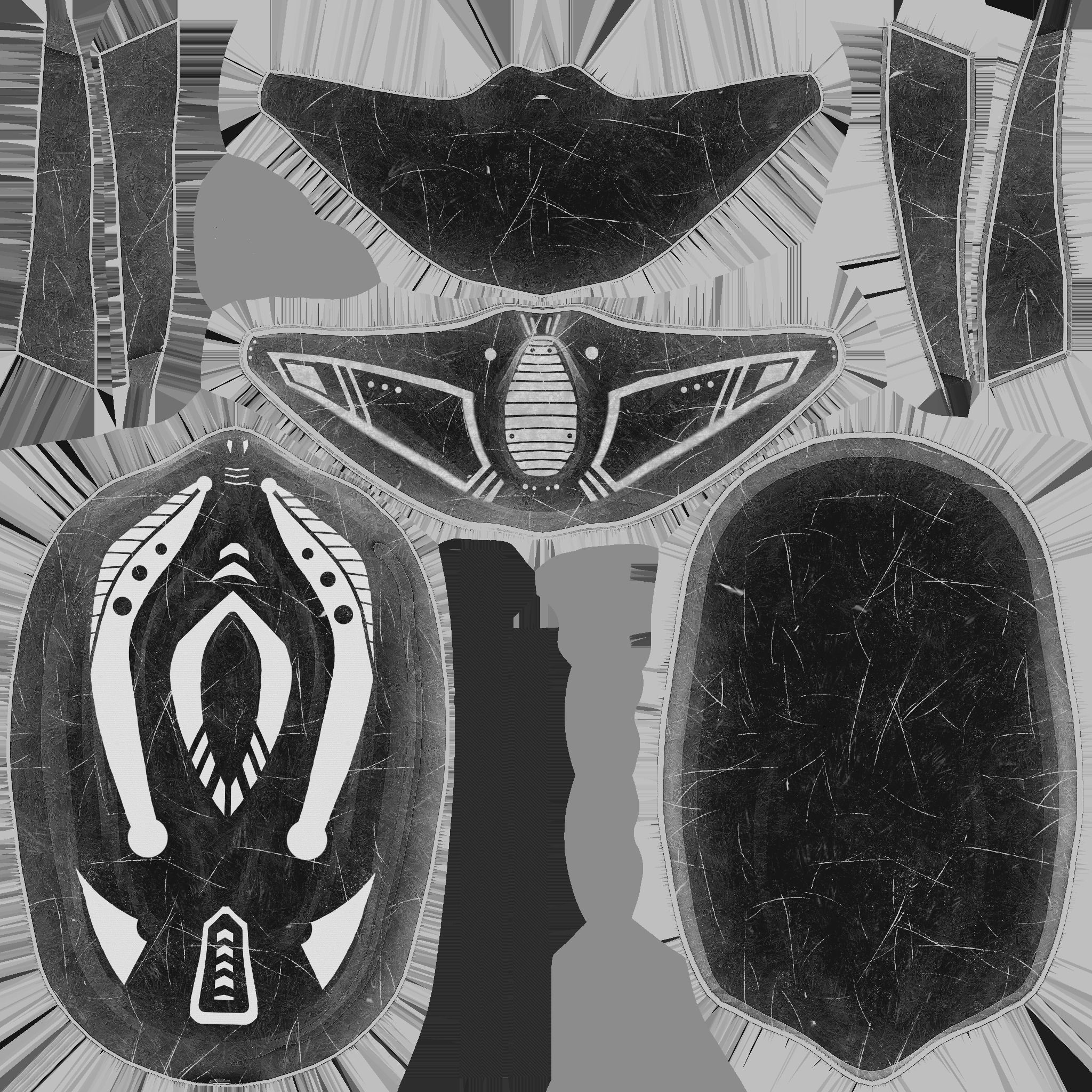 SciFi Ninja Mask A01 Latex Black - Character Design Fashion Low-poly 3D model_24