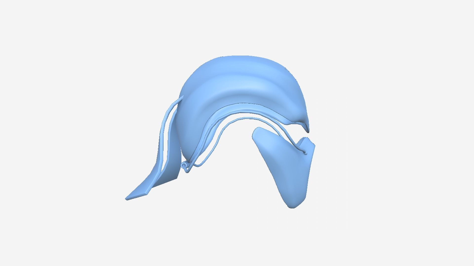 SciFi Ninja Mask A01 Latex Black - Character Design Fashion Low-poly 3D model_9