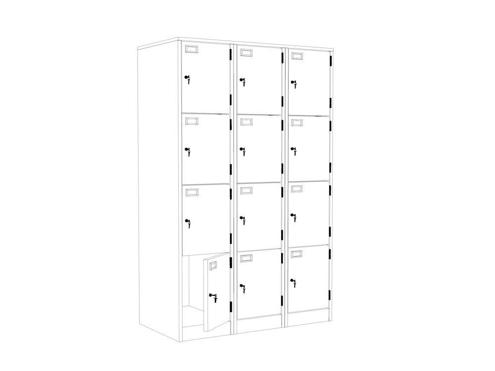 Cupboard Garage furniture 3D model_4