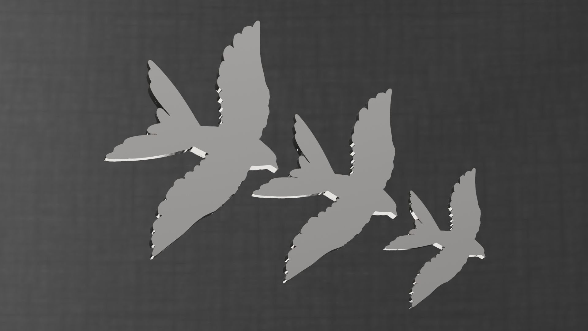 fly bird pendant 3D print model_15