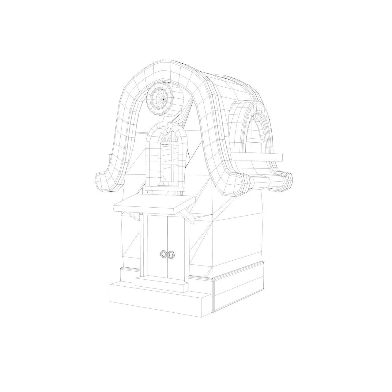 Cartoon Stylized Buildings 3D Model Collection_24