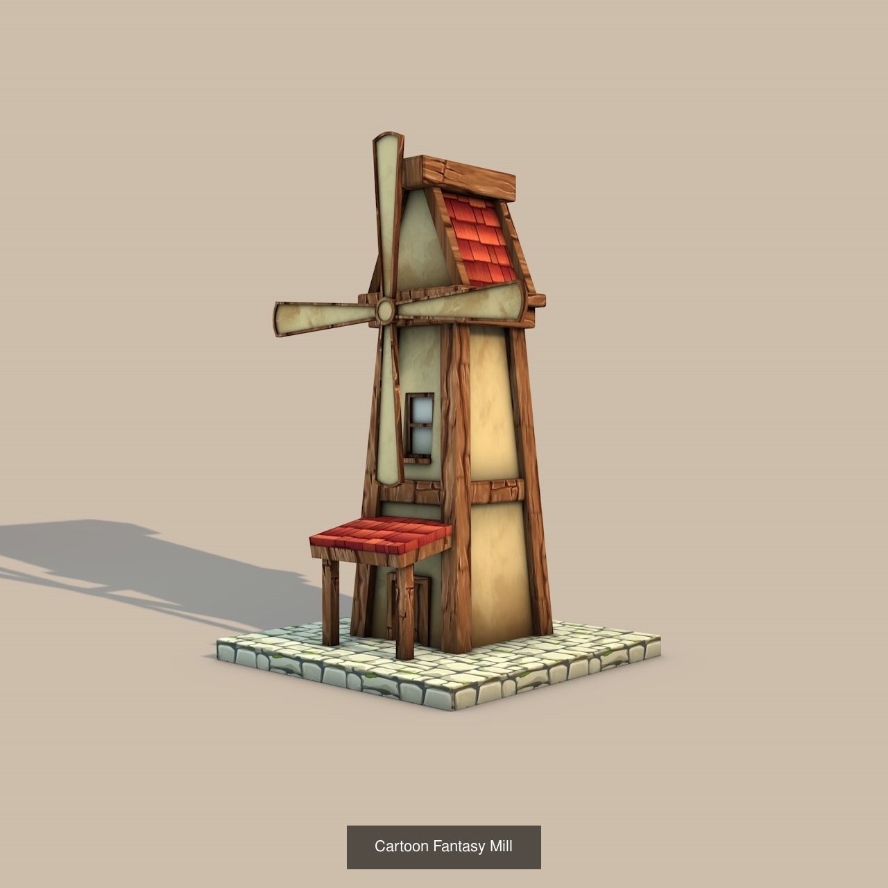 Cartoon Stylized Buildings 3D Model Collection_1