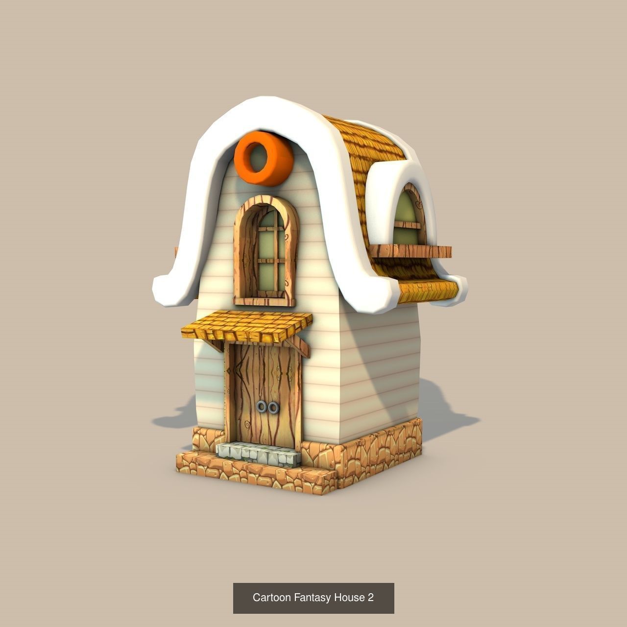 Cartoon Stylized Buildings 3D Model Collection_3