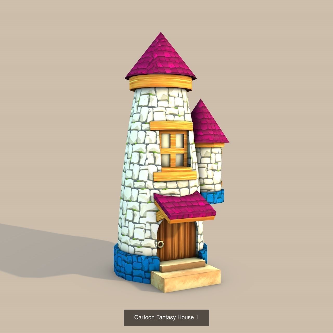 Cartoon Stylized Buildings 3D Model Collection_2