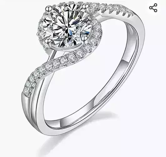 Women ring Engagement SET Solitarie SL81 3D print model