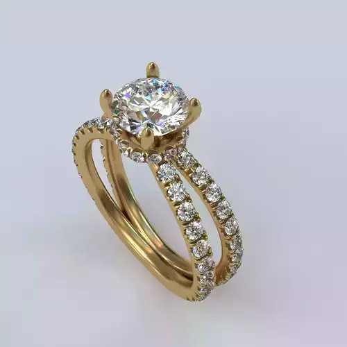 engagement ring with one stone