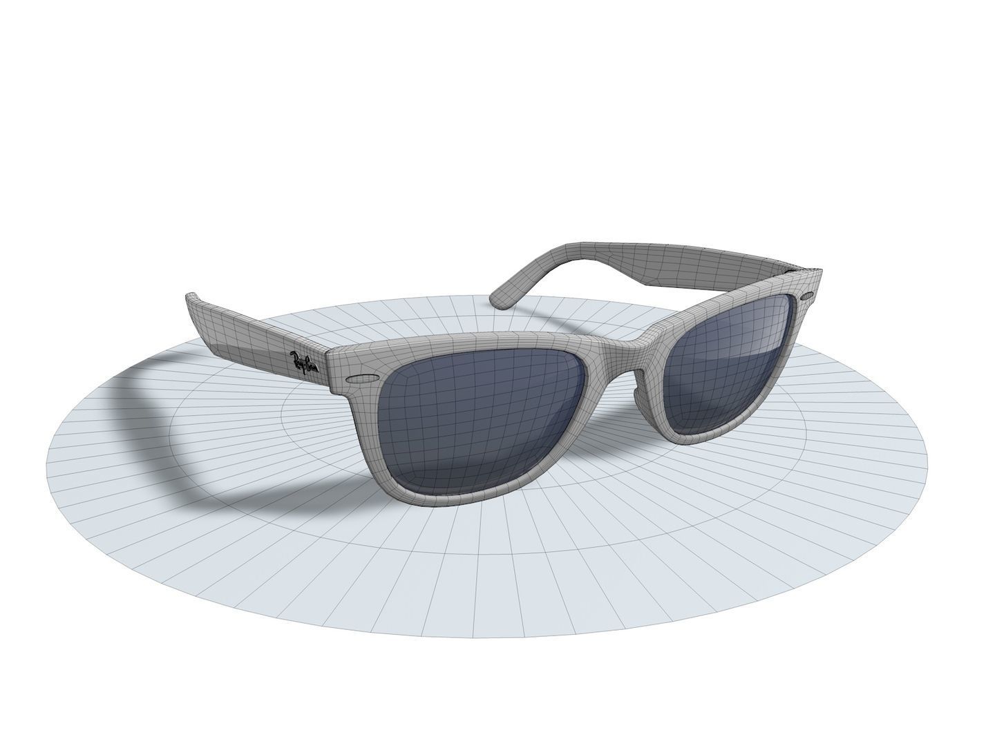 Black sunglasses 3D model_6