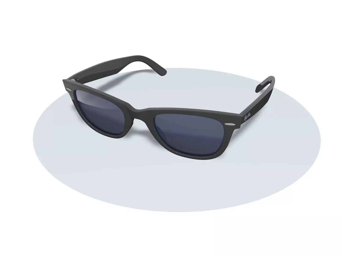Black sunglasses 3D model_0