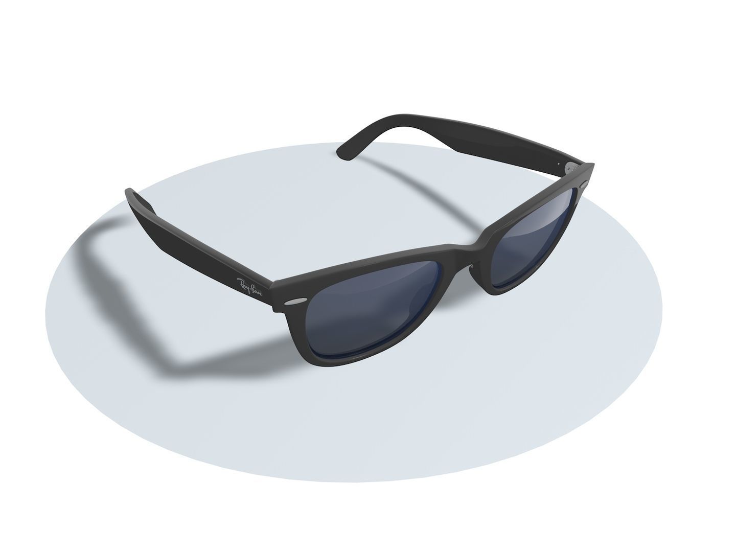 Black sunglasses 3D model_1