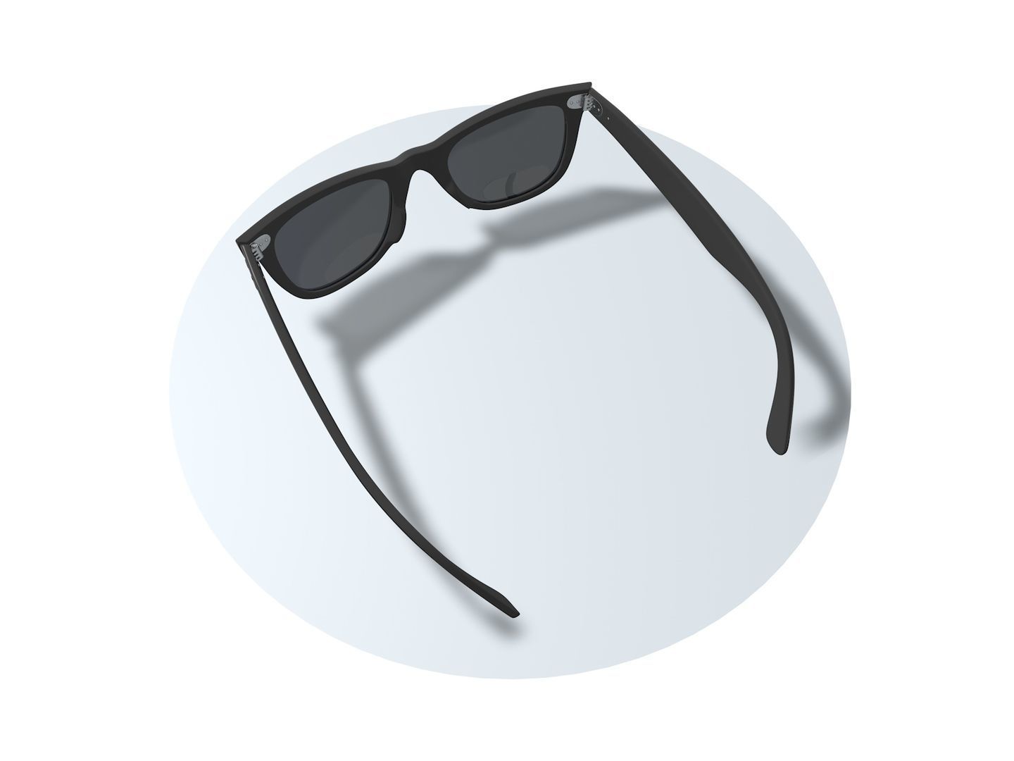 Black sunglasses 3D model_4