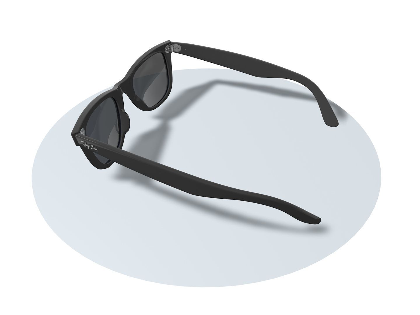 Black sunglasses 3D model_3