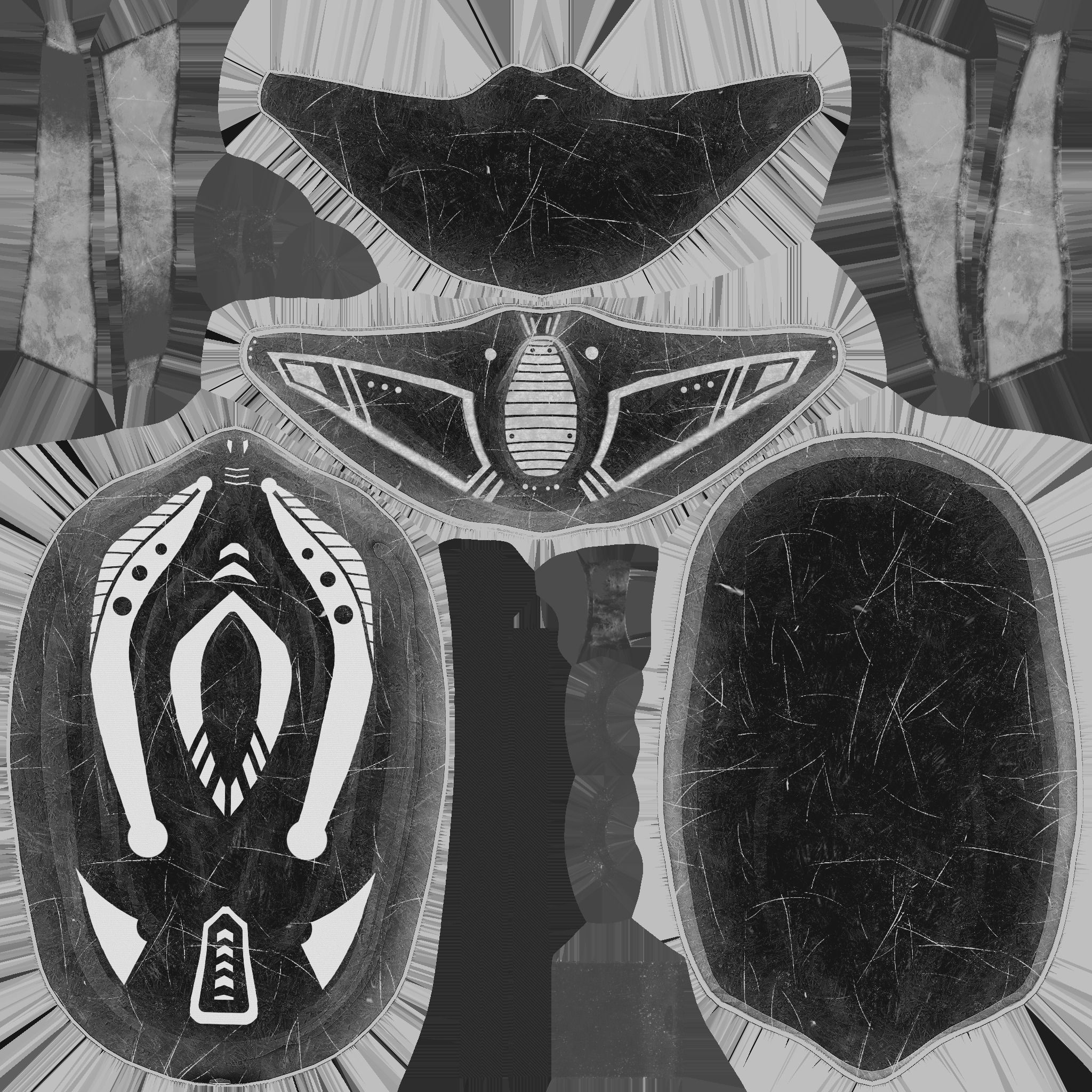 SciFi Ninja Mask A04 Red - Character Design Fashion Low-poly 3D model_24