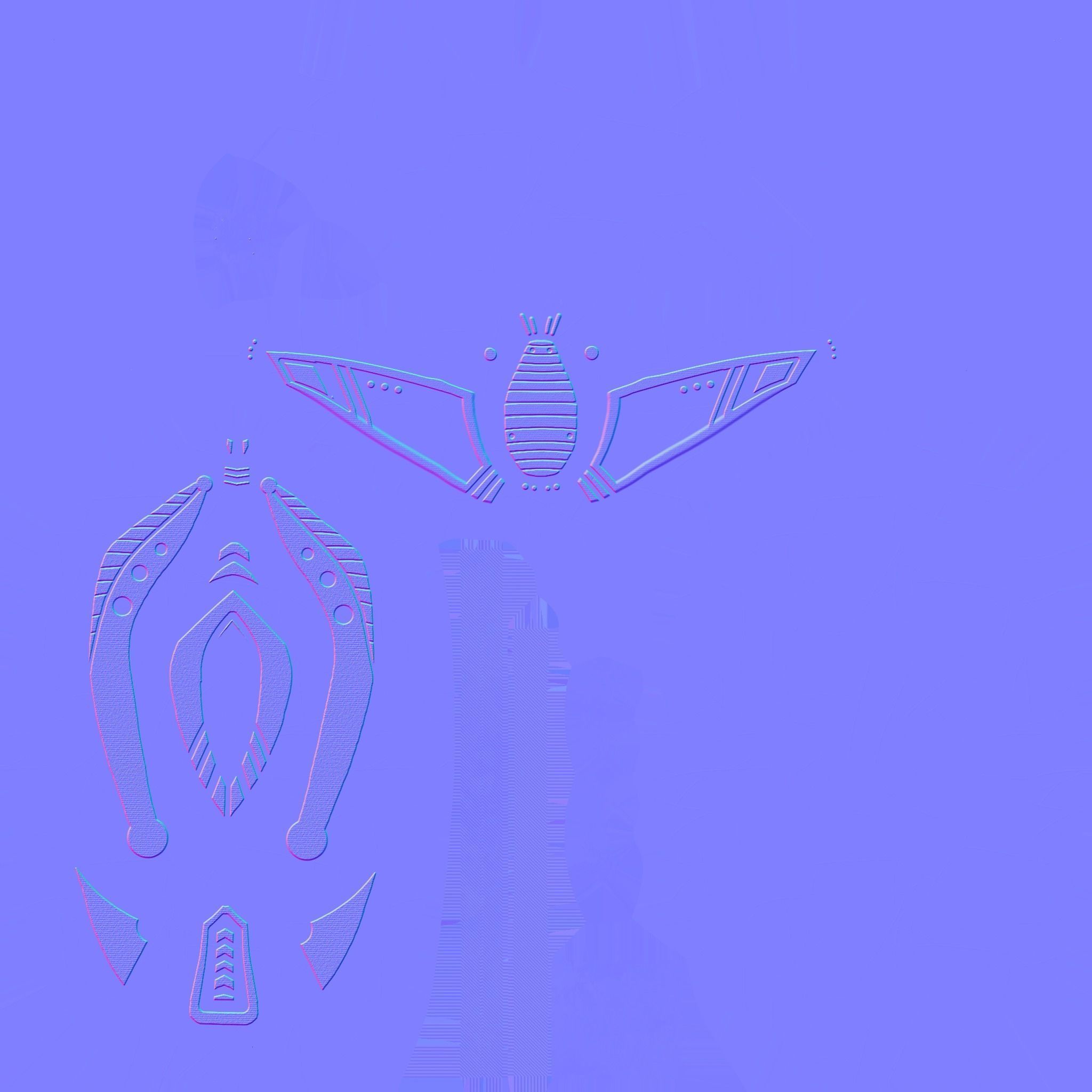 SciFi Ninja Mask A04 Red - Character Design Fashion Low-poly 3D model_23