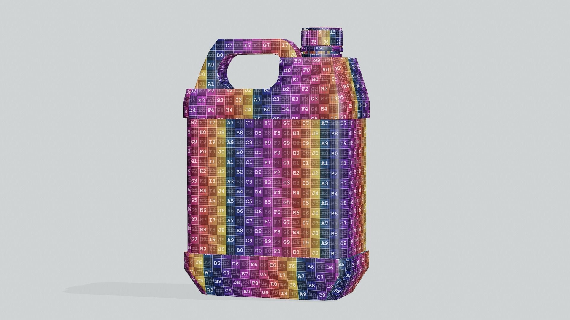Plastic Jerry Can Mockup 3D model_4