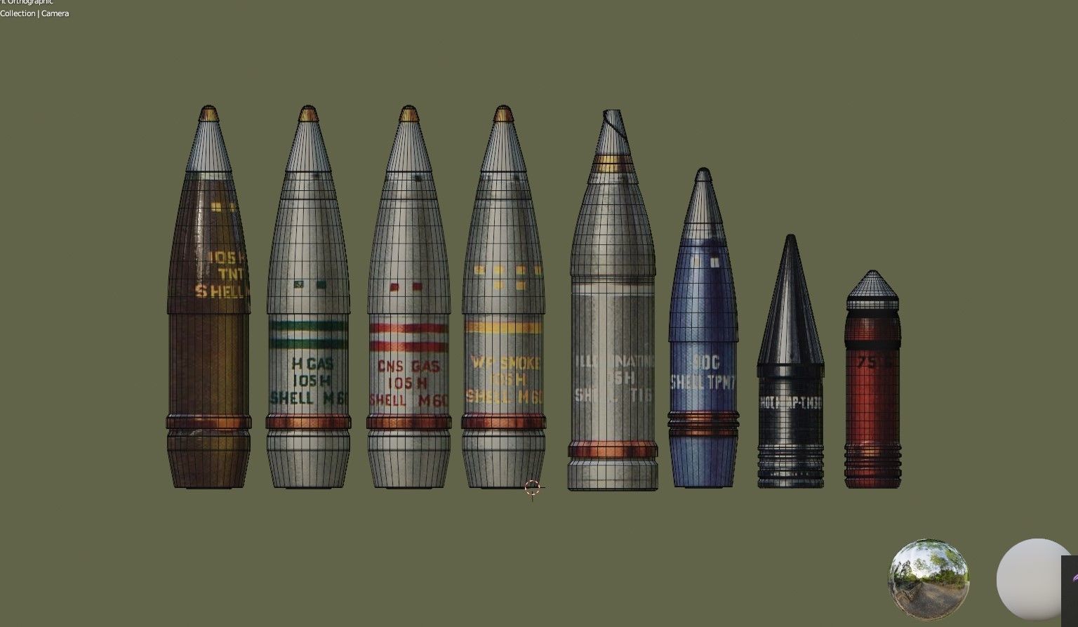 Artillery Ammunitions 3D model_6