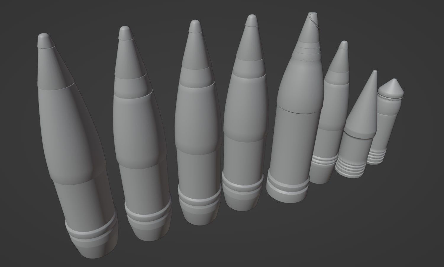 Artillery Ammunitions 3D model_9