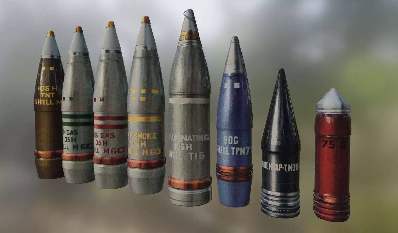 Artillery Ammunitions 3D model_0