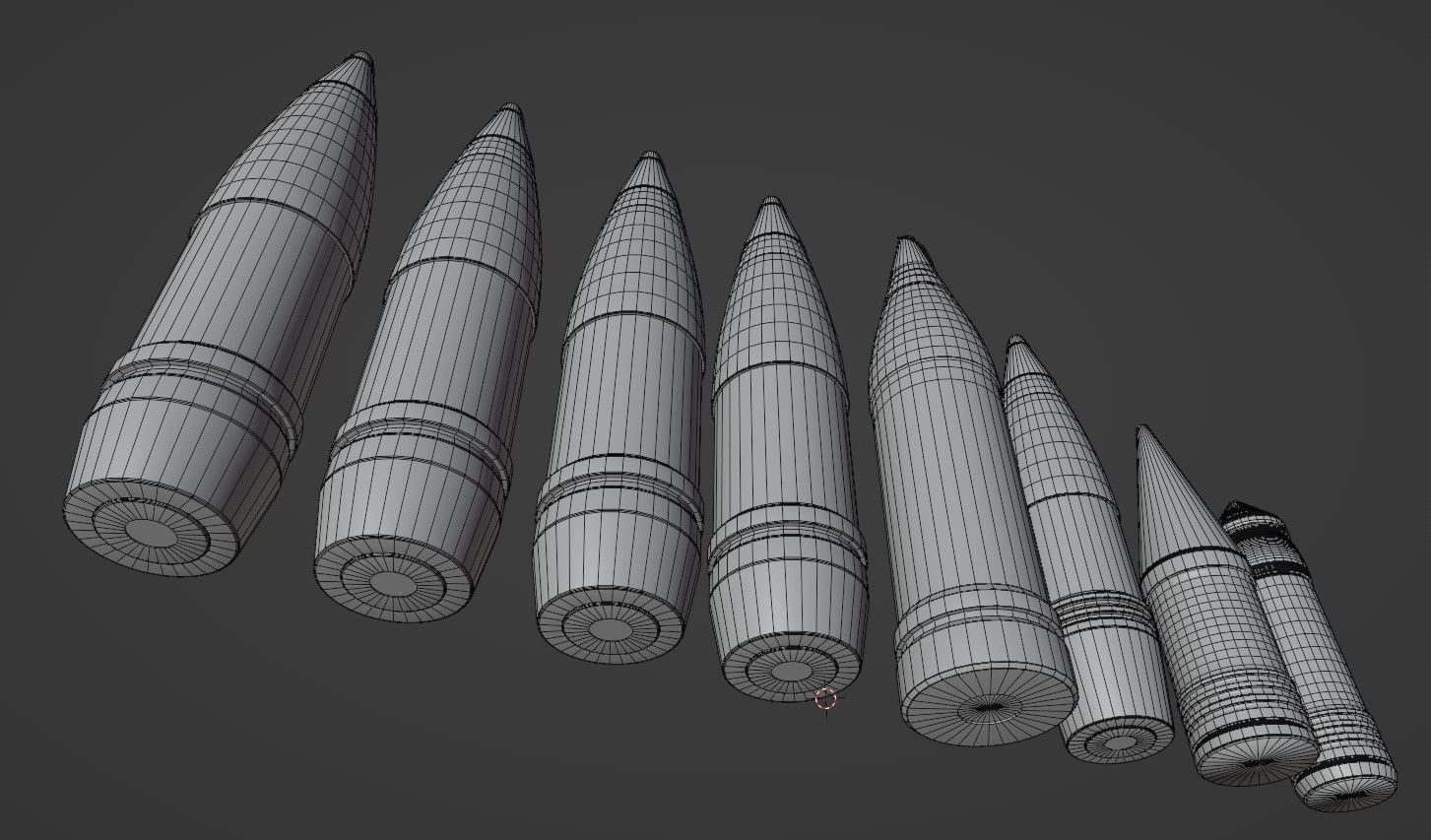 Artillery Ammunitions 3D model_8