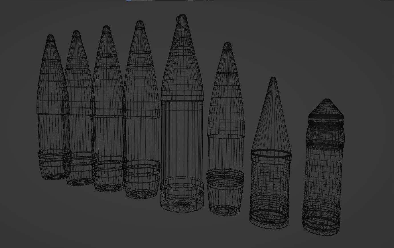 Artillery Ammunitions 3D model_10