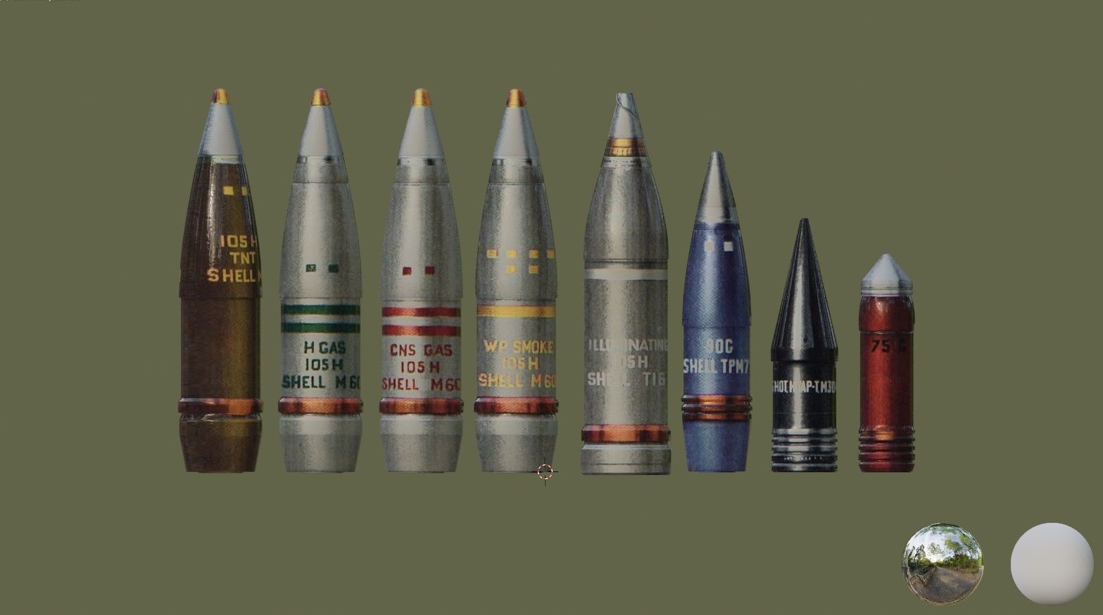 Artillery Ammunitions 3D model_1