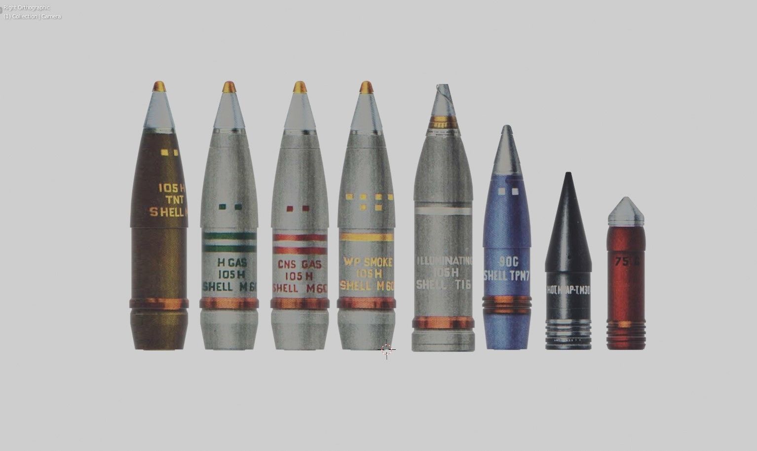 Artillery Ammunitions 3D model_5