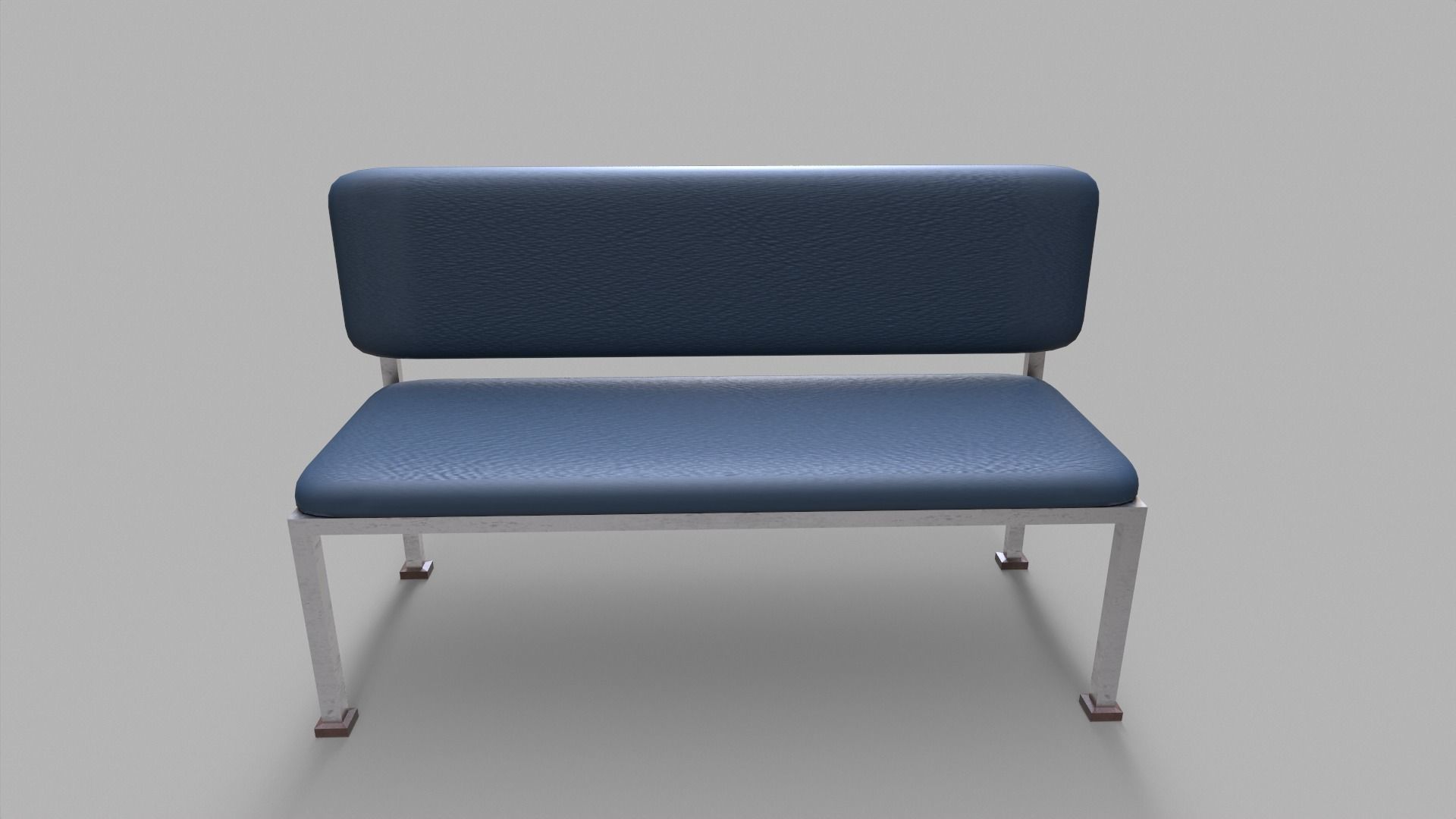 Seating hospital bench Low-poly 3D model_1