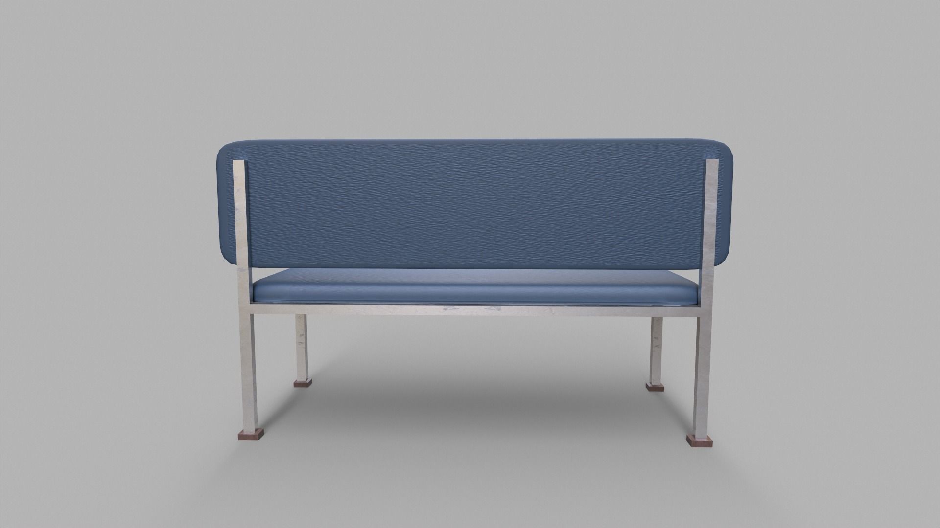 Seating hospital bench Low-poly 3D model_8