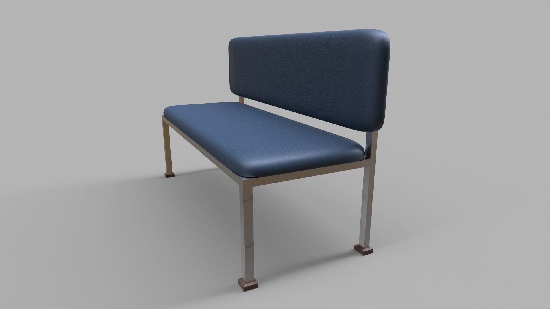 Seating hospital bench Low-poly 3D model_2